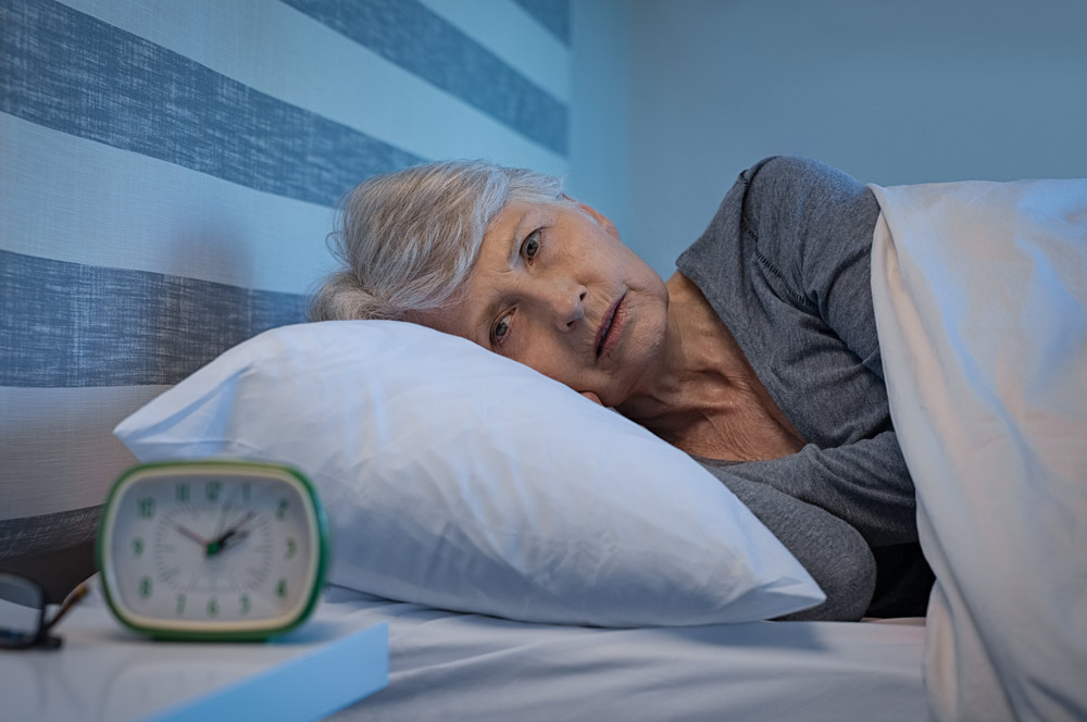 Woman suffering from Insomnia