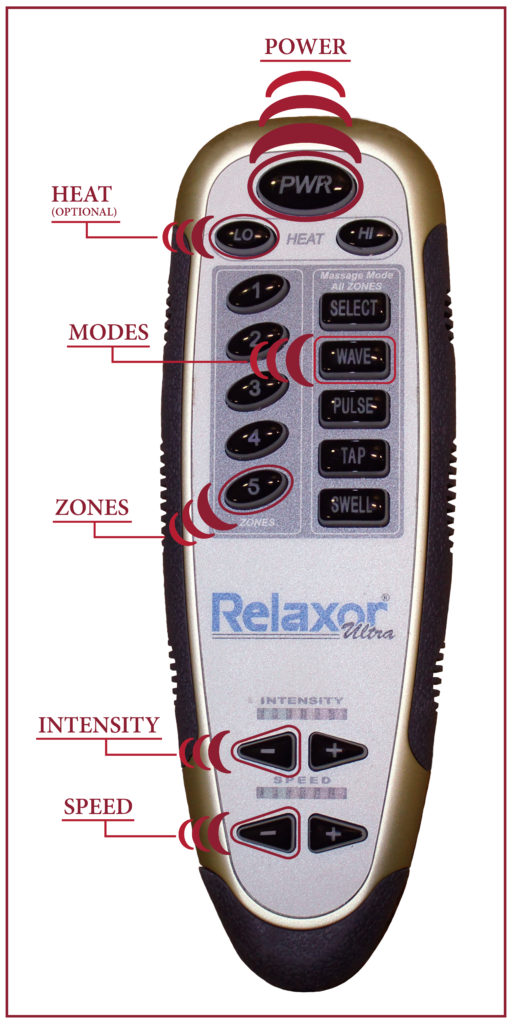 The heat and massage handheld controller for our rise and recline chairs