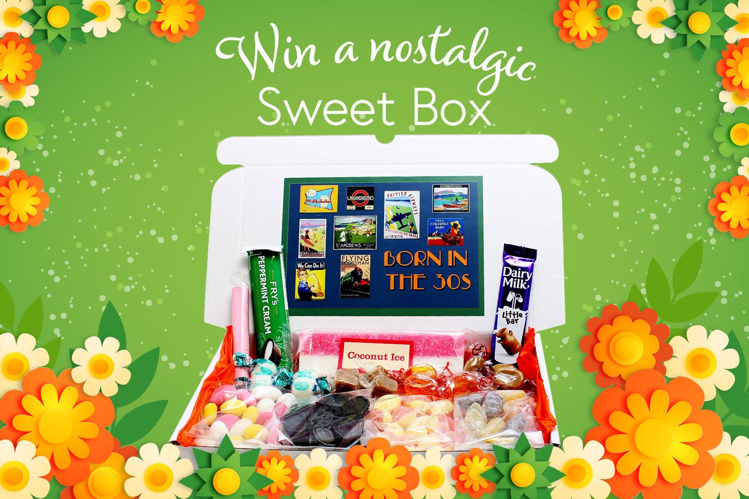 Win a nostalgic sweet box from oak tree